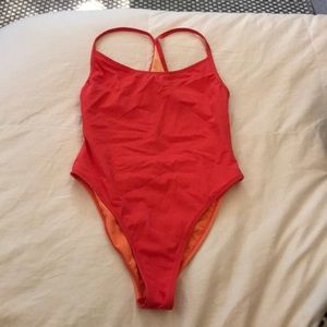 Outdoor Voices Coral one piece swim suit